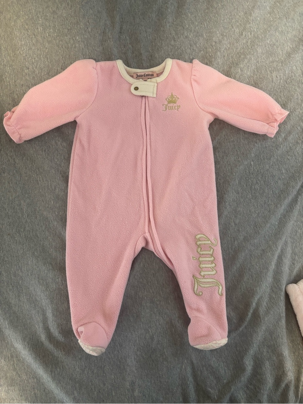 Juicy Couture Pink Baby Sleeper Onsie